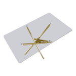 Xander 60" Glass Top And Steel Base Dining Table in Gold