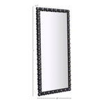 Aubrey Acacia Wood Frame Mirror in Black