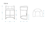 Cosmopolitan Metal Upholstered Barstool in Gray