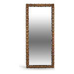 Aubrey Acacia Wood Frame Mirror in Brown
