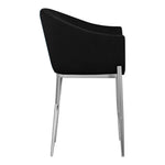 Xavier Velvet Upholstered Counter Stool in Black