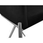 Xavier Velvet Upholstered Counter Stool in Black