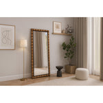Aubrey Acacia Wood Frame Mirror in Brown