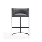 Cosmopolitan Metal Upholstered Barstool in Gray