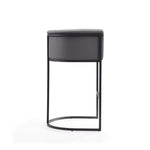 Cosmopolitan Metal Upholstered Barstool in Gray