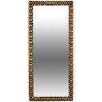 Aubrey Acacia Wood Frame Mirror in Brown