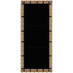 Aubrey Acacia Wood Frame Mirror in Brown