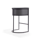 Cosmopolitan Metal Upholstered Barstool in Gray