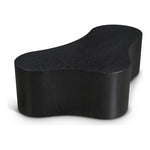 Zaire Solid Wood And Burl Veneer Coffee Table in Black