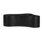 Zaire Solid Wood And Burl Veneer Coffee Table in Black