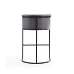 Cosmopolitan Metal Upholstered Barstool in Gray