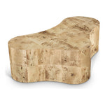 Zaire Solid Wood And Burl Veneer Coffee Table in Natural
