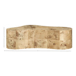Zaire Solid Wood And Burl Veneer Coffee Table in Natural