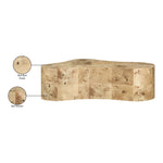 Zaire Solid Wood And Burl Veneer Coffee Table in Natural