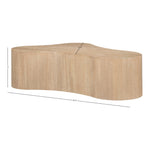 Zaire Solid Wood And Burl Veneer Coffee Table in Natural