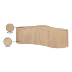Zaire Solid Wood And Burl Veneer Coffee Table in Natural