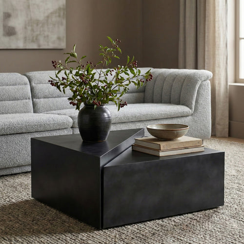 Zani Iron Coffee Table in Black