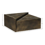 Zani Iron Coffee Table in Brown