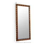 Aubrey Acacia Wood Frame Mirror in Brown