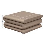 Roland Iron Coffee Table in Taupe