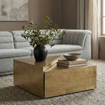Zani Iron Coffee Table in Gold