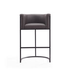 Cosmopolitan Metal Upholstered Barstool in Graphite