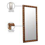 Aubrey Acacia Wood Frame Mirror in Brown