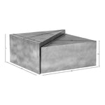 Zani Iron Coffee Table in Silver