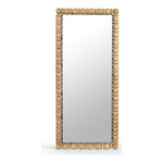 Aubrey Acacia Wood Frame Mirror in Bleached