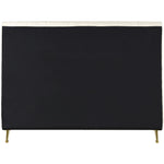 Zara Velvet Upholstered King Bed (3 Boxes) in Cream
