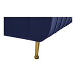Zara Velvet Upholstered King Bed (3 Boxes) in Navy