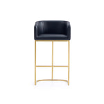 Louvre Metal Upholstered Barstool in Black