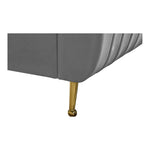 Zara Velvet Upholstered Queen Bed (3 Boxes) in Grey