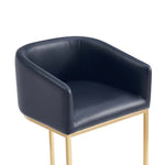 Louvre Metal Upholstered Barstool in Black