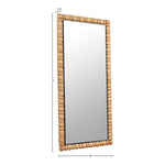 Aubrey Acacia Wood Frame Mirror in Bleached