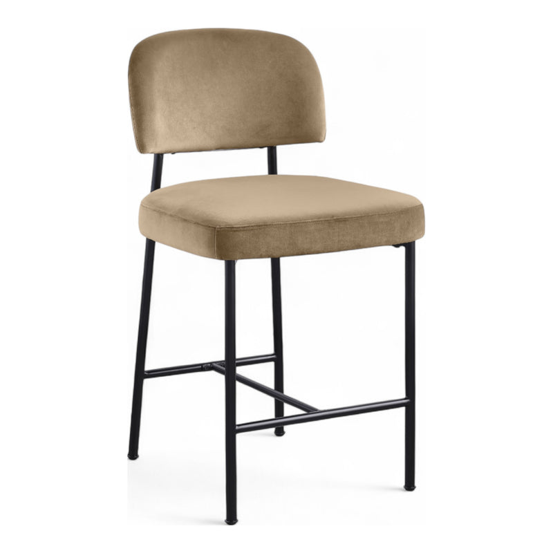 Zarelle Performance Fabric Upholstered Counter Stool in Beige