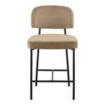 Zarelle Performance Fabric Upholstered Counter Stool in Beige