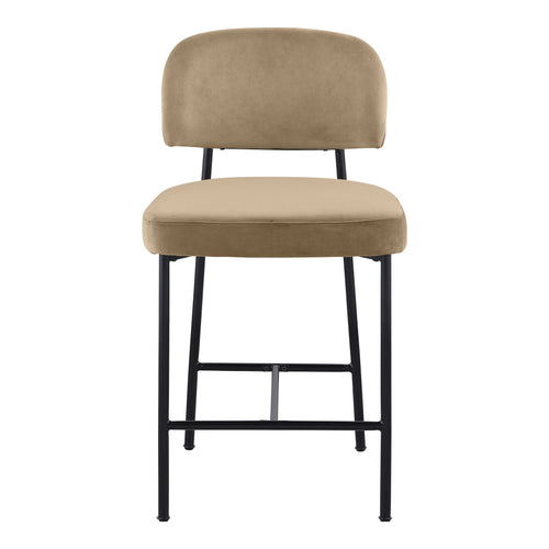 Zarelle Performance Fabric Upholstered Counter Stool in Beige
