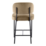 Zarelle Performance Fabric Upholstered Counter Stool in Beige