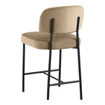 Zarelle Performance Fabric Upholstered Counter Stool in Beige