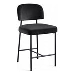 Zarelle Performance Fabric Upholstered Counter Stool in Black
