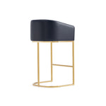 Louvre Metal Upholstered Barstool in Black