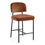 Zarelle Performance Fabric Upholstered Counter Stool in Cognac