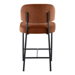 Zarelle Performance Fabric Upholstered Counter Stool in Cognac