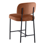 Zarelle Performance Fabric Upholstered Counter Stool in Cognac