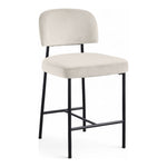 Zarelle Performance Fabric Upholstered Counter Stool in Cream