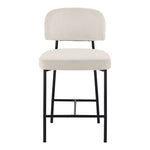 Zarelle Performance Fabric Upholstered Counter Stool in Cream