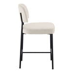 Zarelle Performance Fabric Upholstered Counter Stool in Cream