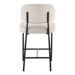 Zarelle Performance Fabric Upholstered Counter Stool in Cream
