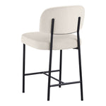 Zarelle Performance Fabric Upholstered Counter Stool in Cream